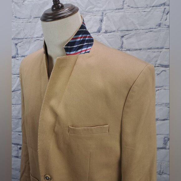 Mexx Men's Slim Fit Blazer Sport Coat Blonde 100% Cotton 2-Button HQ Size 44R - Picture 4 of 16